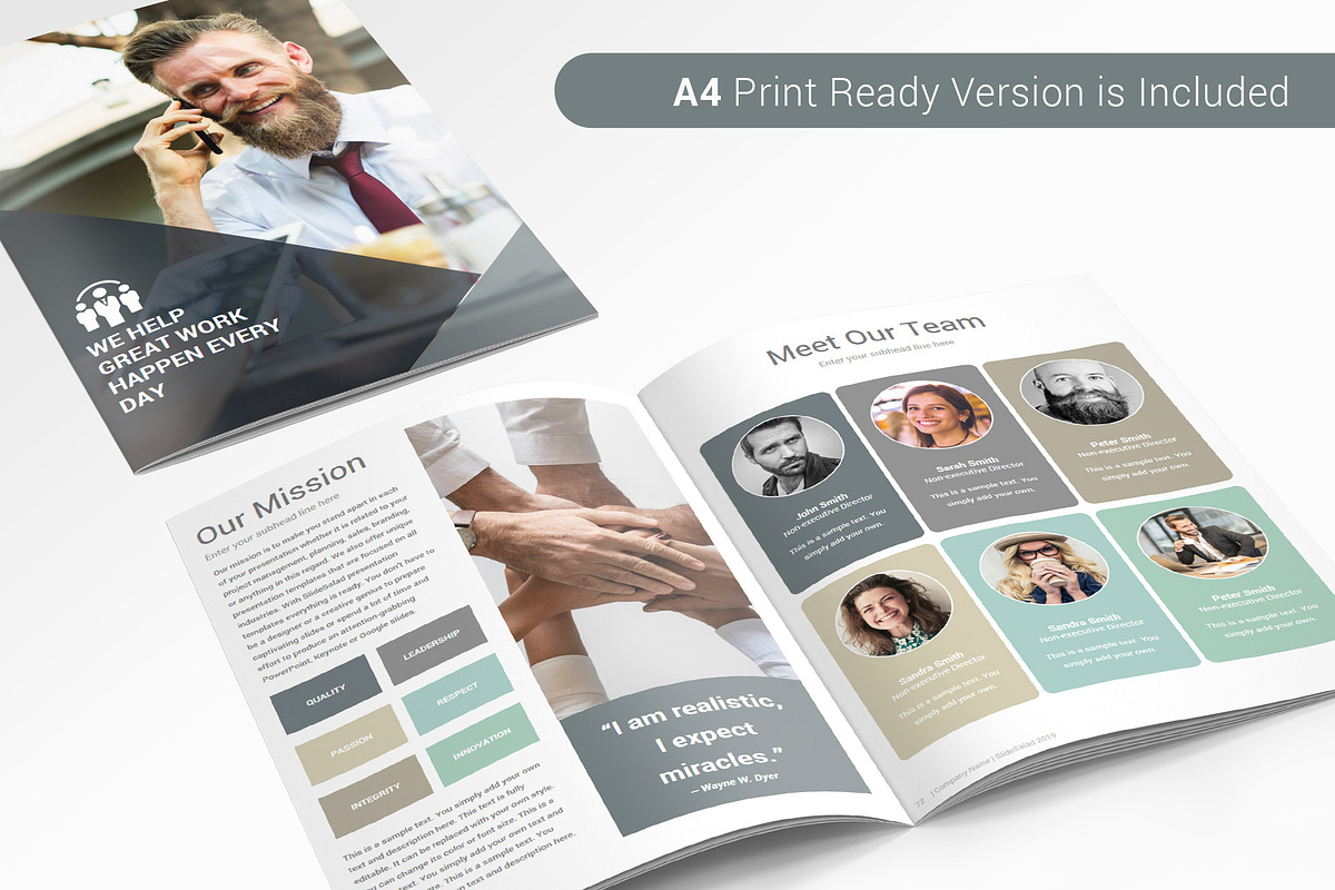 Modern Company Profile PowerPoint, a Presentation Template by SlideSalad (Photo 2 of 37)