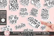 Christian Bible Verse Stickers PNG, an Education Illustration by TheBlackCatPrints (Thumbnail 1 of 3)