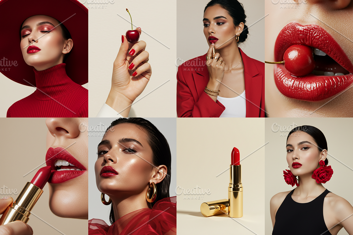 RED luxury aesthetic stock photos, a Beauty & Fashion Photo by My Template Studio (Photo 8 of 12)