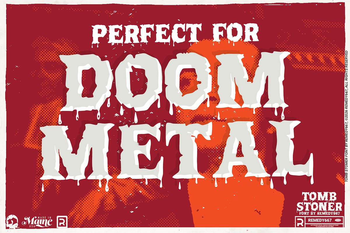 Tomb Stoner - Doom Metal font, a Font by Remedy667 (Photo 2 of 5)