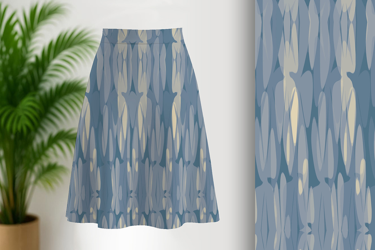 Blue Grey Print Seamless Repeat, a Pattern Graphic by Sharon Schwalbe (Photo 1 of 4)