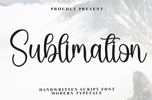 Sublimation | Script Font