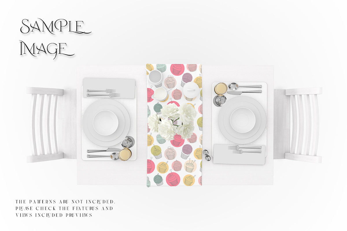 Tablecloth & Table Runner Mockups, a Household Mockup by mock-ups (Photo 13 of 21)