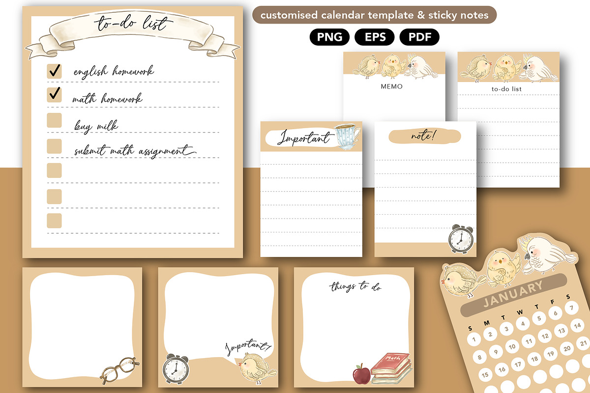 back to school PNG planner stickers, a Design Template by hanacrochetdesign (Photo 7 of 11)