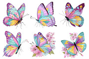 Whimsical Spring Butterfly Clipart, an Illustration by Dream Creation (Thumbnail 5 of 6)