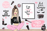 Quotes, Girls, MakeUp and lashes!, a Decorative Illustration by Yana Lesiuk (Thumbnail 1 of 11)