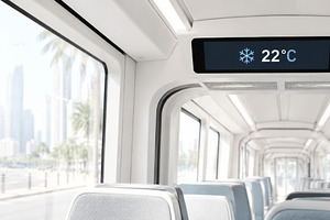 Air-conditioned train interior with, a Photo by Dvoevnore photos