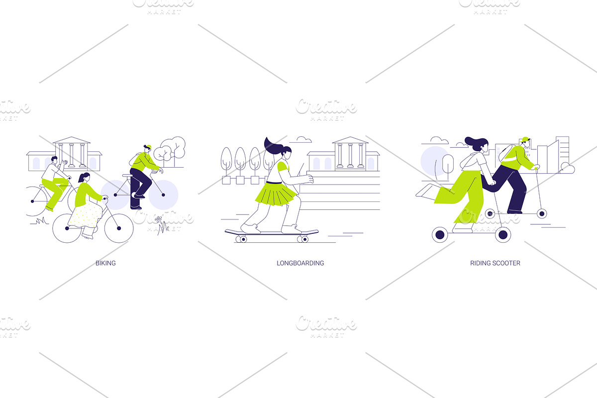 Students outdoor activities isolated, an Education Illustration by Visual Generation