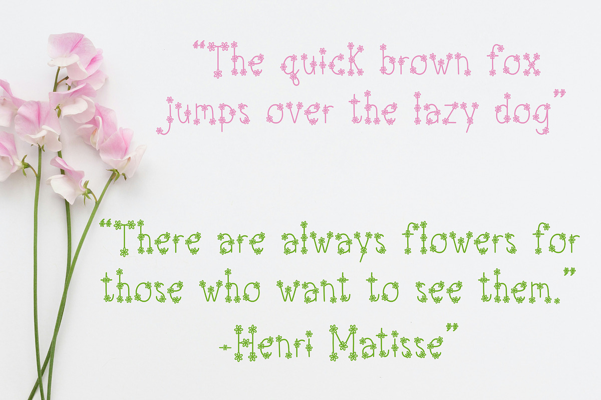 Flower Font, a Handwritten Font by LivelyAutumn11.11 (Photo 4 of 4)