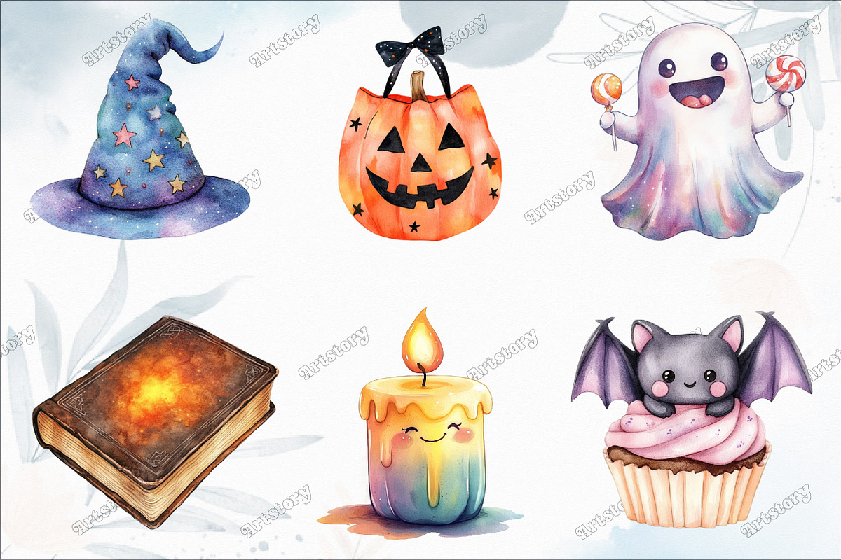Twinkle Kawaii Halloween Clipart, an Illustration by designcity5 (Photo 2 of 5)