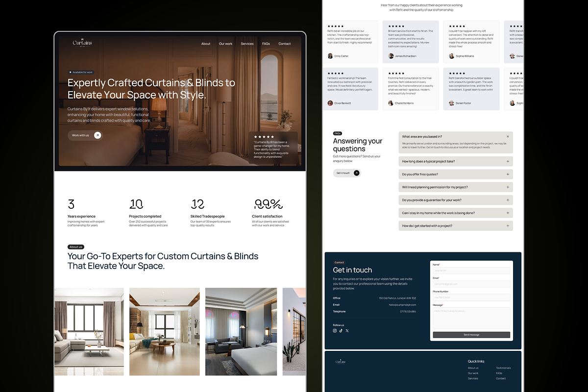 Interior Design Framer Template