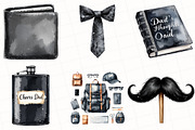 Classic Black Father's Day Clipart, an Illustration by OK Design (Thumbnail 3 of 5)
