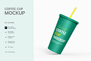 Plastic Cup with Straw Mockup, a Product Mockup by graphypix (Thumbnail 2 of 4)