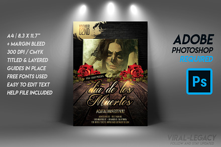 Dia de los Muertos Flyer Template