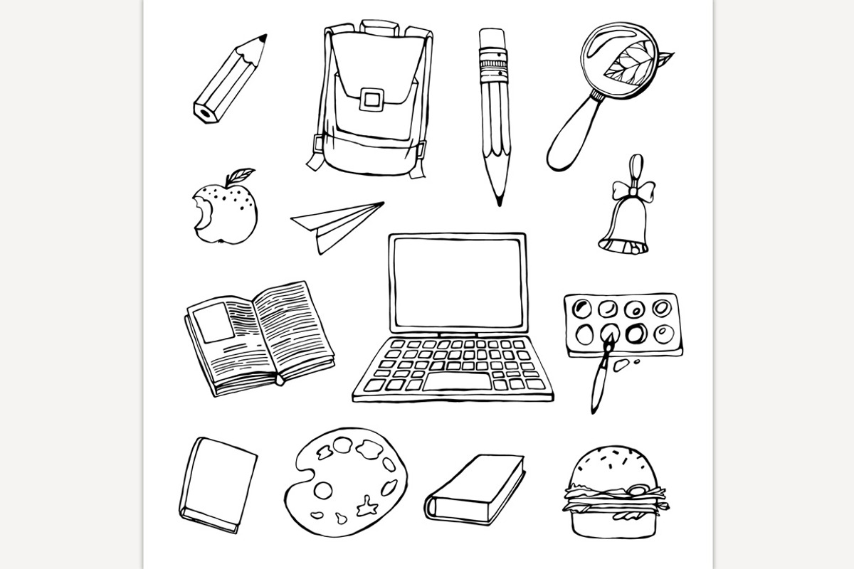 School Vector Objects, an Education Illustration by Anna's Shop