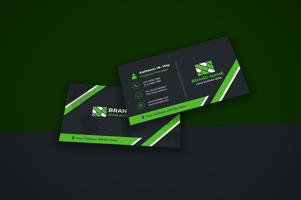 Modern Agent Card PSD preview 4