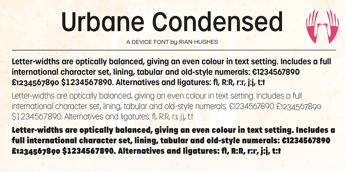 Urbane Condensed, a Sans Serif Font by Device (Photo 7 of 7)