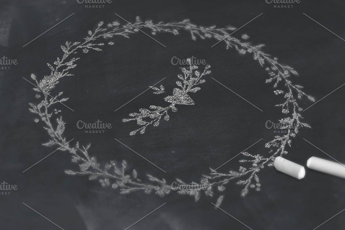 Floral Doodles on Chalkboard, a Graphic by harmonia_green_art (Photo 5 of 5)