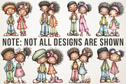 Black Men & Women Clipart Pack, a Person Illustration by RobertsArt (Thumbnail 6 of 6)