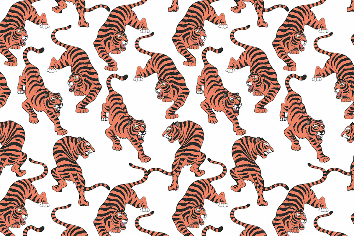 Crouching Tiger, a Pattern Graphic by Elona Laff (Photo 2 of 5)