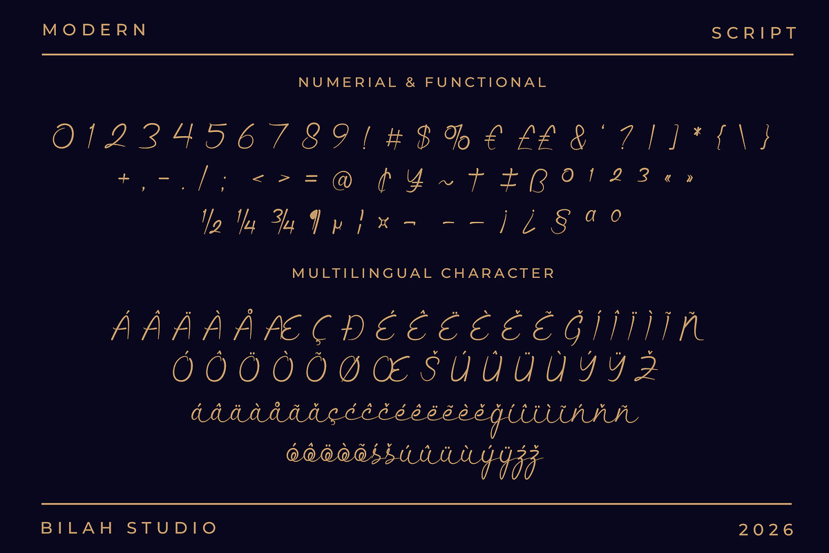 Huansa Modern Script Font, a Script Font by Bilahstudio (Photo 9 of 11)