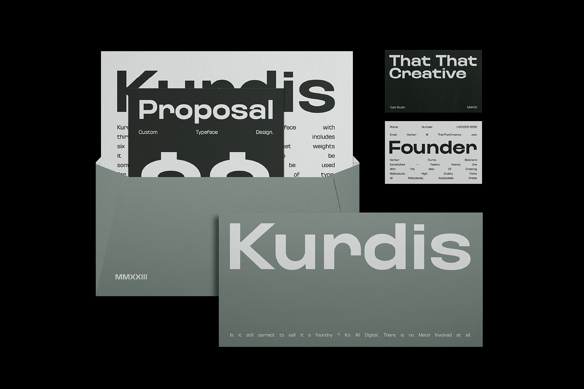 Kurdis Font Family (30 Styles), a Sans Serif Font by That That Creative (Photo 3 of 15)