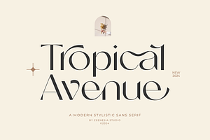 Tropical Avenue, a Sans Serif Font by zeenesia