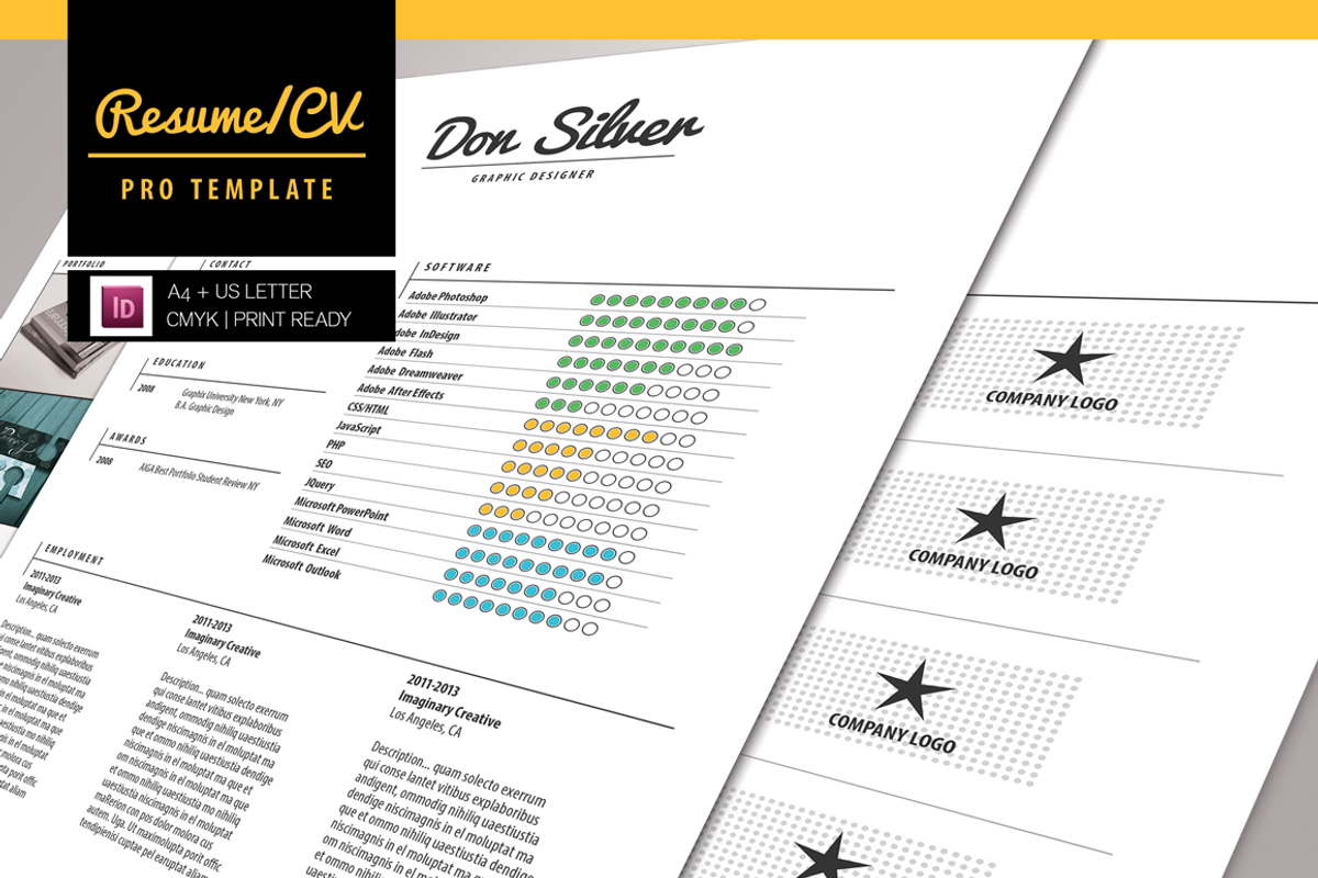 Resume/CV Pro, a Resume Template by FDwight (Photo 1 of 3)