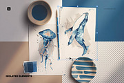 Two A5 Watercolor Paper Mockup, a Product Mockup by Custom Scene (Thumbnail 4 of 10)