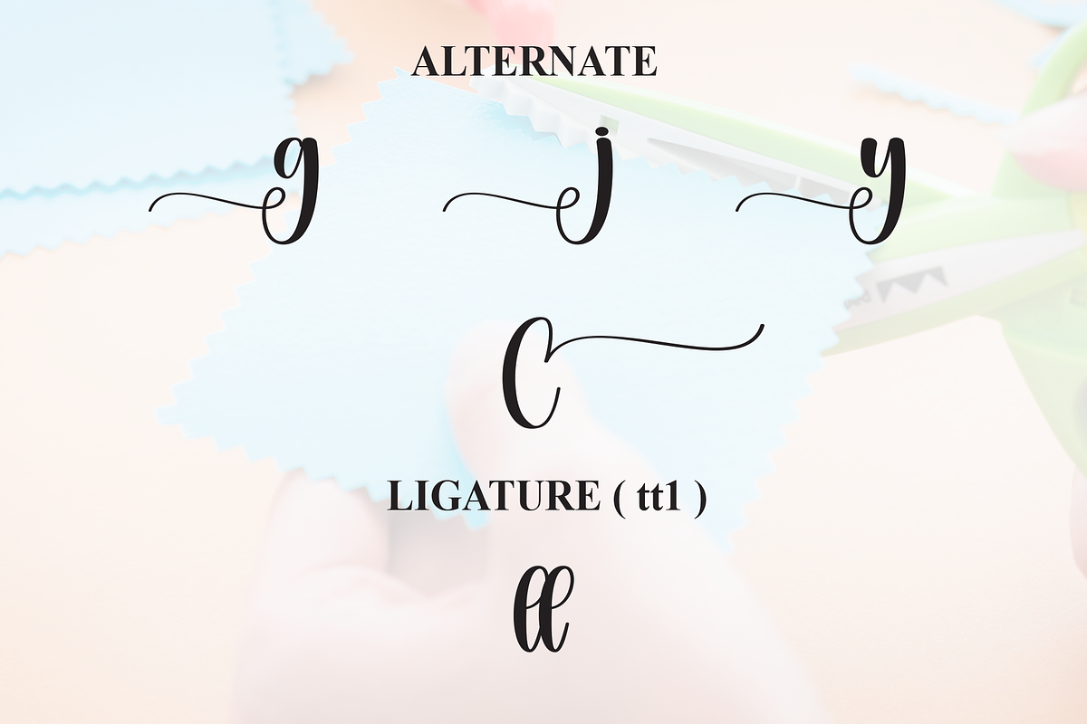 Cutting | Script Font, a Handwritten Font by Scratchones (Photo 8 of 9)