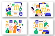 10 Online Banking Illustration, a Finance Illustration by denayunebgt (Thumbnail 3 of 4)