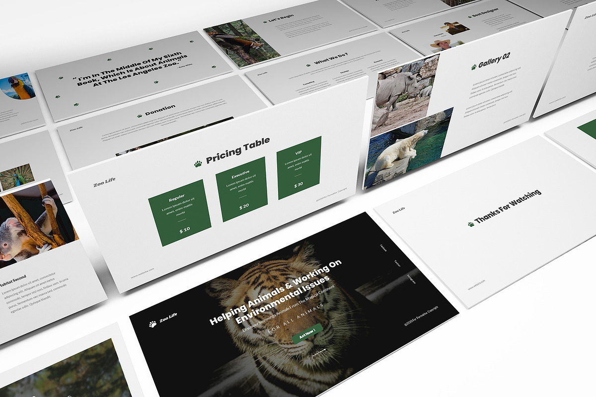 Zoo Google Slides Template, a Presentation Template by Formatika Studio