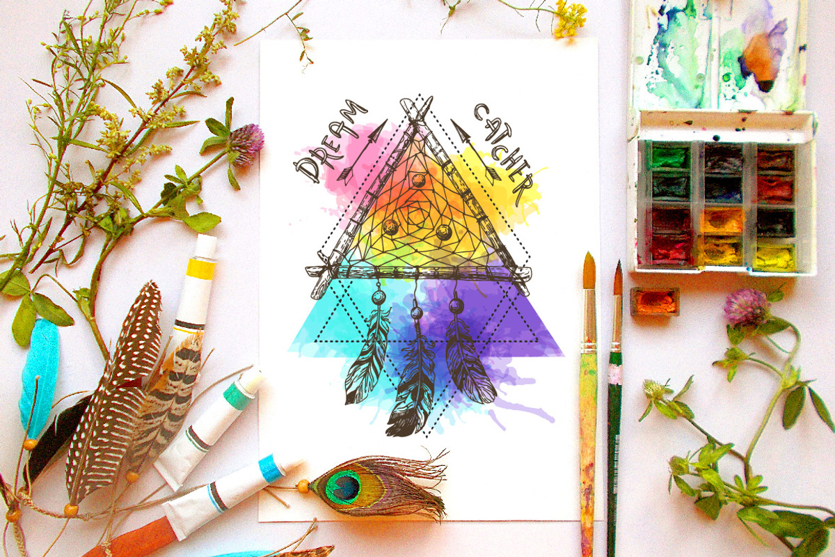 Dreamcatcher illustrations, a Decorative Illustration by Steshnikova (Photo 2 of 8)