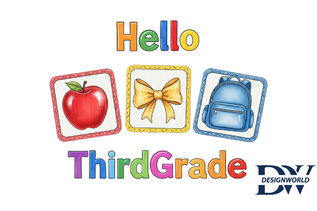 Back to School Hello Third Grade png, an Illustration by Designworld (Photo 1 of 3)