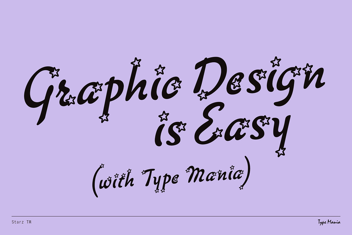 Starz TM – Sparkle Font, a Script Font by Type Mania (Photo 12 of 12)