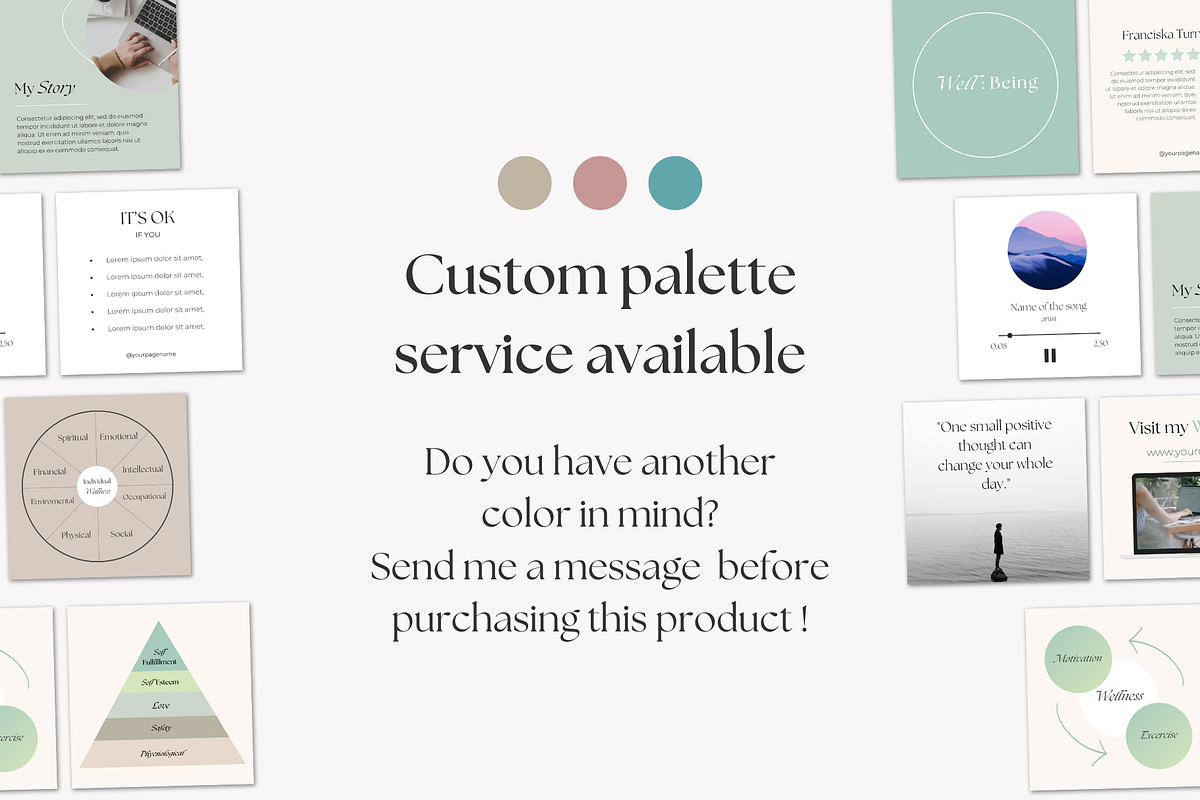 Wellness Instagram Templates preview 2