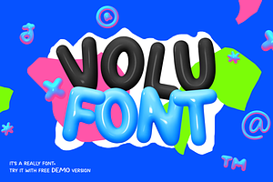 VOLUFONT. 3D OTF SVG Fonts