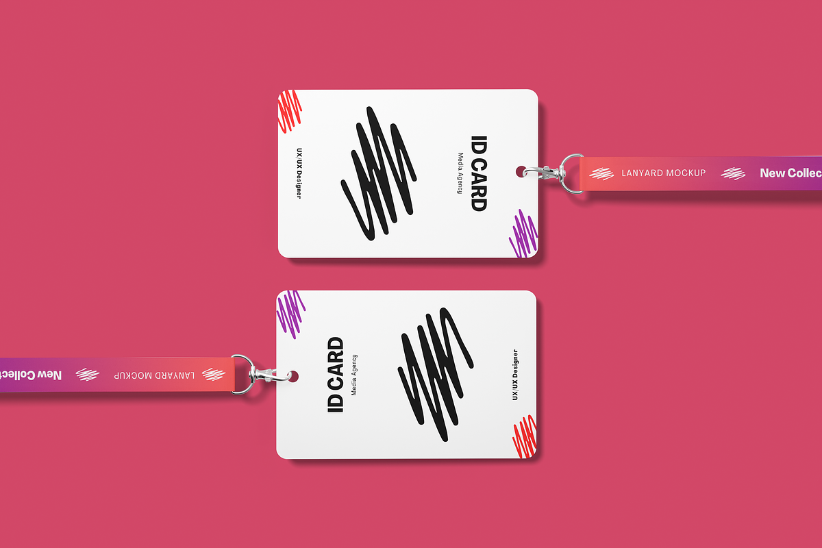 Id Card Lanyard Mockup, an Advertising Mockup by DSNA Mockup (Photo 2 of 3)