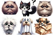 Funny Scary Dog and Cat Clipart, an Illustration by Designworld (Thumbnail 2 of 4)