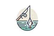 Minimal Fishing Rod Icon Vector Set, an Object Graphic by yasushie (Thumbnail 4 of 16)