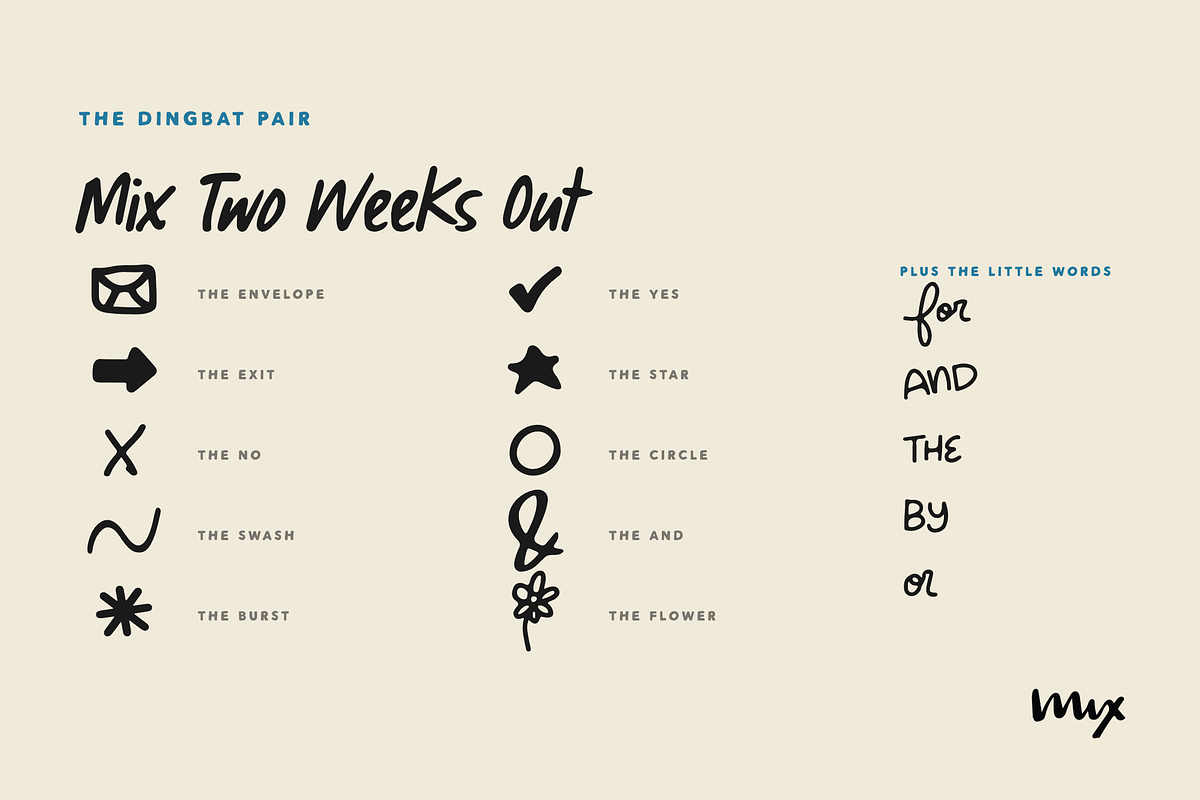 Mix Two Weeks - Handwritten Print, a Handwritten Font by Mix Fonts (Photo 4 of 11)