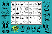 Cartoon Face Creator Dingbat Font, a Symbol Font by Funno Co. (Thumbnail 3 of 4)