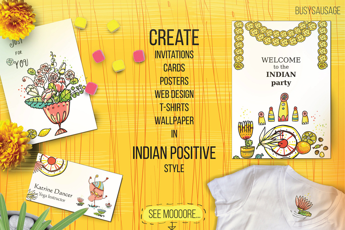 Indian Flowers (vol.2) 76 objects, an Object Illustration by Zooza Art (Photo 9 of 9)