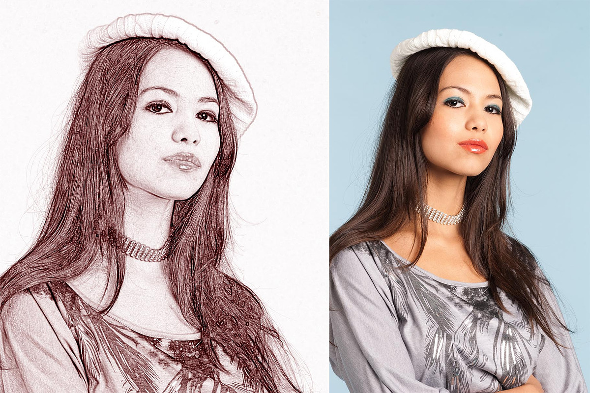 Vector Sketch Photoshop Action, an Action Add-On by Jacpot007 (Photo 6 of 6)