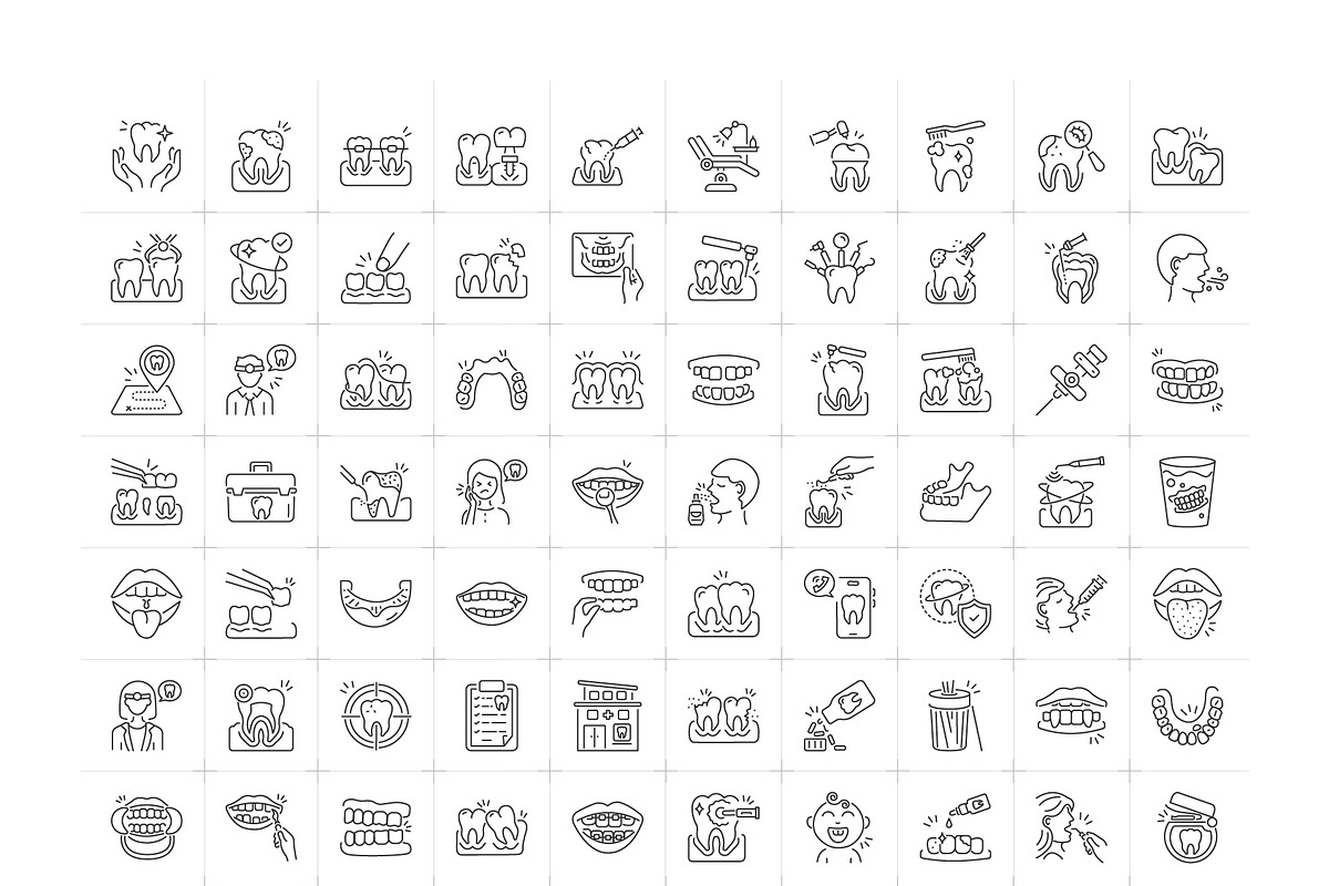 Dental Outline Icon Pack, an Outline Icon by Prosymbols (Photo 5 of 5)