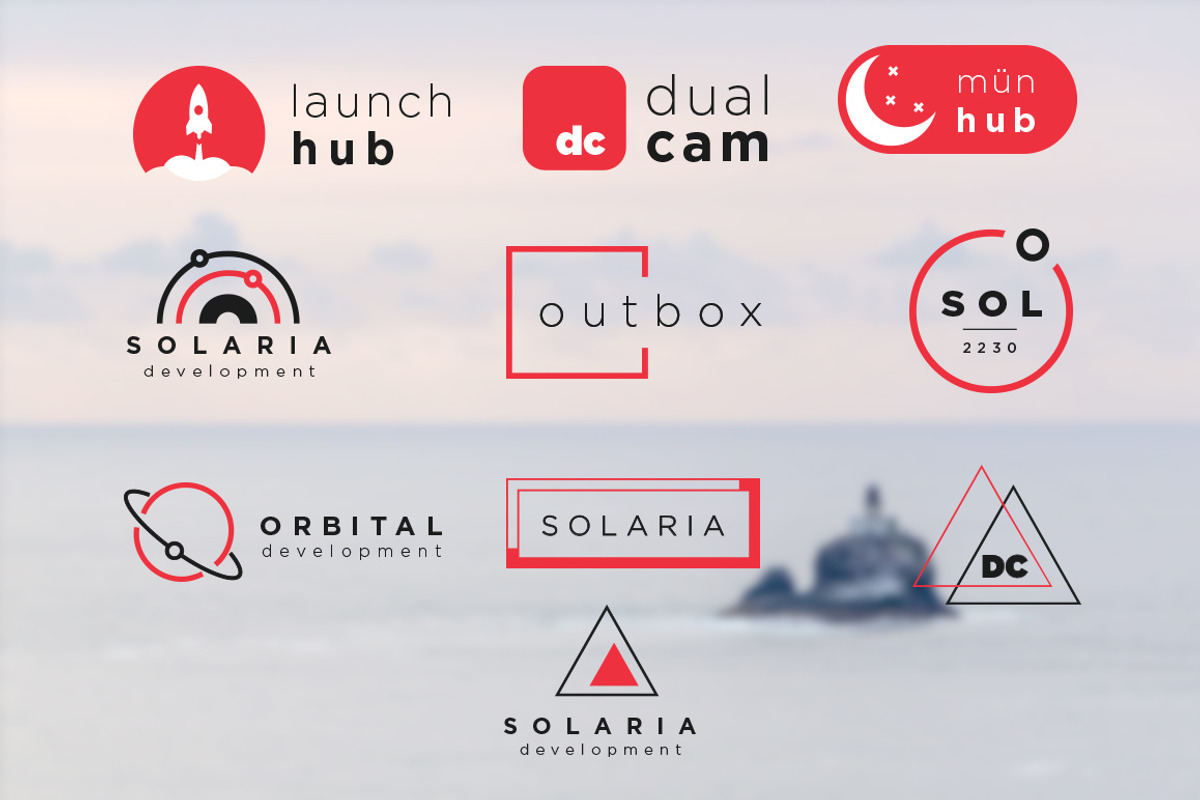 10 Futuristic / Minimalist Logo Pack, a Branding & Logo Template by fortyfive (Photo 2 of 7)