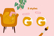 Ginger cat | Hand-drawn sans, a Sans Serif Font by AngelinaKovel (Thumbnail 4 of 13)