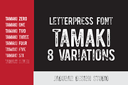 Tamaki Letterpress, a Sans Serif Font by Jadugar Design Studio (Thumbnail 1 of 7)