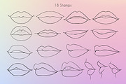 18 Procreate Lips Stamp Brushes, a Brush Add-On by SmuffizStudio (Thumbnail 2 of 3)