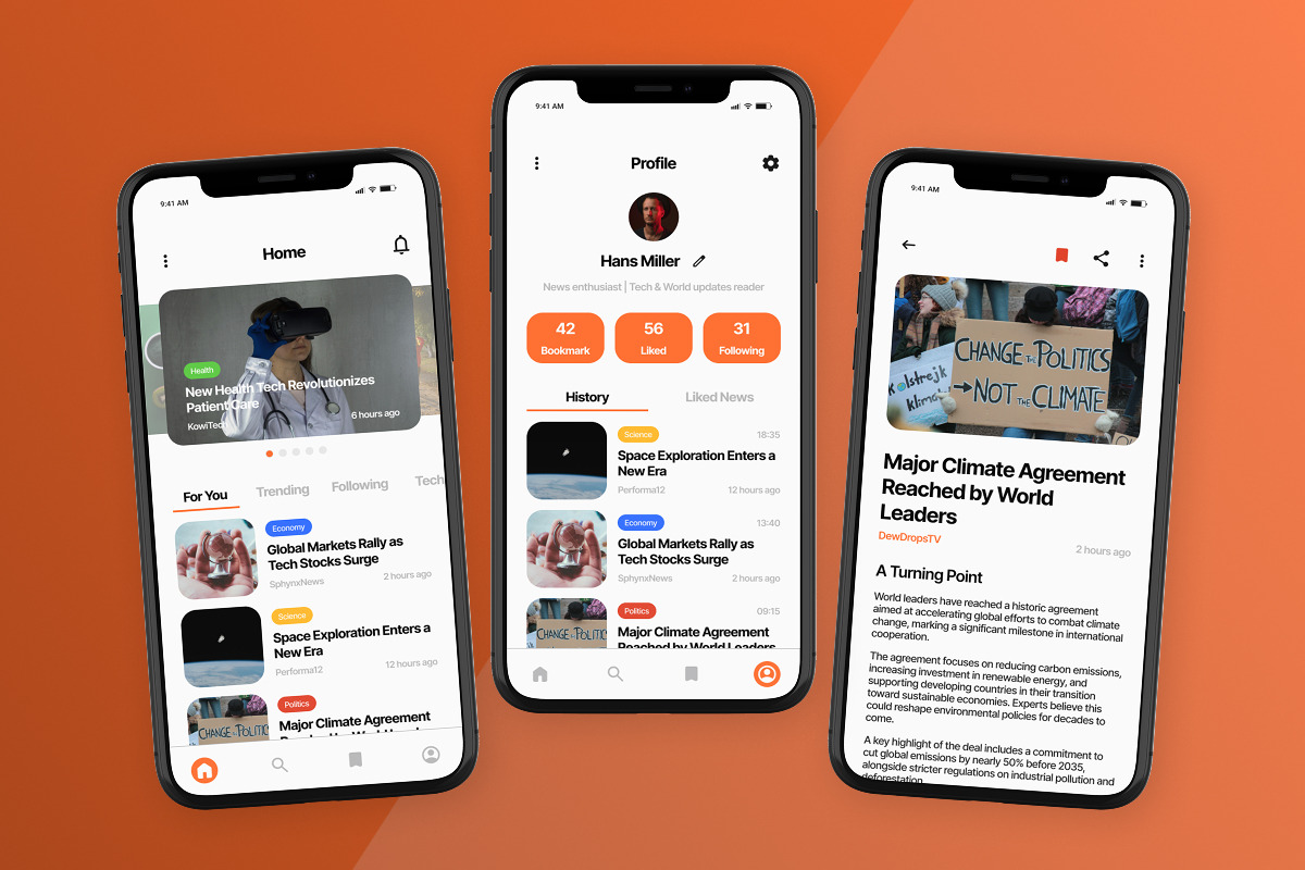Netform - News & Media Mobile App, an App Template by trabaskriya